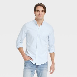 Men's Oxford Striped Long Sleeve Button-Down Shirt -Goodfellow & Co™ - 1 of 3