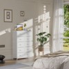 DOMETOUR 10 Drawer Dresser for Bedroom, Fabric Storage Tower Tall Chest Organizer, Storage Cabinet Unit Bins Living Room Closet-White - 4 of 4