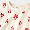 Baby Christmas Holiday Santa in Chimney T-Shirt Romper - Cat & Jack™ Beige - 3 of 4