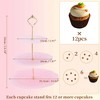Unique Bargains Round 3-Layer Cake Display Holder with Layered Serving Tray for Pastries Donuts and Fruits - 2 of 4