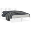 vidaXL Metal Bed Frame with Headboard White 59.1 in.x78.7 in. - 2 of 4