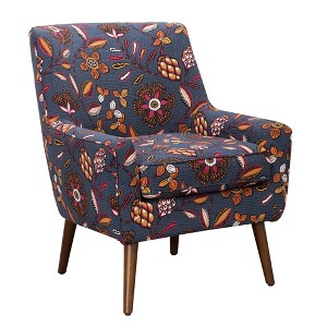 Gerrit Modern Accent Chair Floral Blue/Pink - HomePop