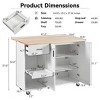 Rolling Kitchen Island, with Spice Rack, Towel Rack, Open Side Racks, Power Outlet and Storage Drawers, Multiple Design Styles and Color Combinations - 2 of 4
