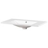 Vynxaria 36"L x 18"W White Resin Bathroom Sink Vanity Top 3-Hole Faucet Ready - 3 of 4