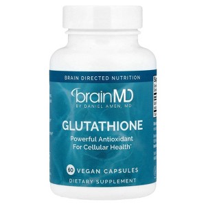 BrainMD Glutathione, 60 Vegan Capsules (250 mg per Capsule) - 1 of 3