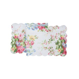 C&F Home 14" x 51" Cottage Rose Valentine's Day Floral Cottage Cotton Quilted Table Runner - 1 of 4
