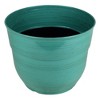 Garden Elements Indoor/Outdoor Glazed Brushed Happy Plastic Planter, Large, 15in - 2 of 4