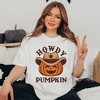 Simply Sage Market Women's Howdy Pumpkin Hat Short Sleeve Garment Dyed Tee - 2 of 2