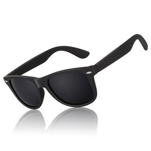 Attop Classic retro polarized black sunglasses suitable for fishing, driving, hiking - 1 of 4