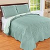 Collections Etc Camille Reversible Diamond Textured Quilted Bedspread - 2 of 3