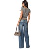 Women's Pants Wide Leg Jeans Vintage Washed Loose Fit Denim Pants - 2 of 3