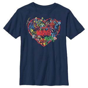 Boy's Marvel Heroes Unite Heart T-Shirt - 1 of 4