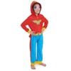 DC Comics Justice League Batgirl Supergirl Wonder Woman Girls Zip Up Costume Pajama Coverall and Cape Toddler to Little Kid - 3 of 4
