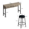 NicBex Rectangle 4-Piece Dining Set –Long Table with 3 Bar Stools, Modern Kitchen Table Set for Breakfast Nooks, or Small Dining Spaces - 4 of 4