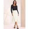 Hobemty Women's Office Midi Length High Waist Fishtail Skirt - 3 of 4