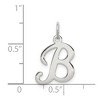 Black Bow Jewelry Sterling Silver, Sophia Collection, Small Script Initial B Pendant - 4 of 4