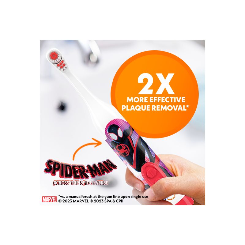 Spinbrush Kids&#39; Spider-Man Electric Toothbrush, 5 of 7
