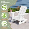 WestinTrends Ashore Outdoor HDPE Plastic Preschool Toddler Modern Adirondack Rocking Chairs (Set of 2) - 3 of 4