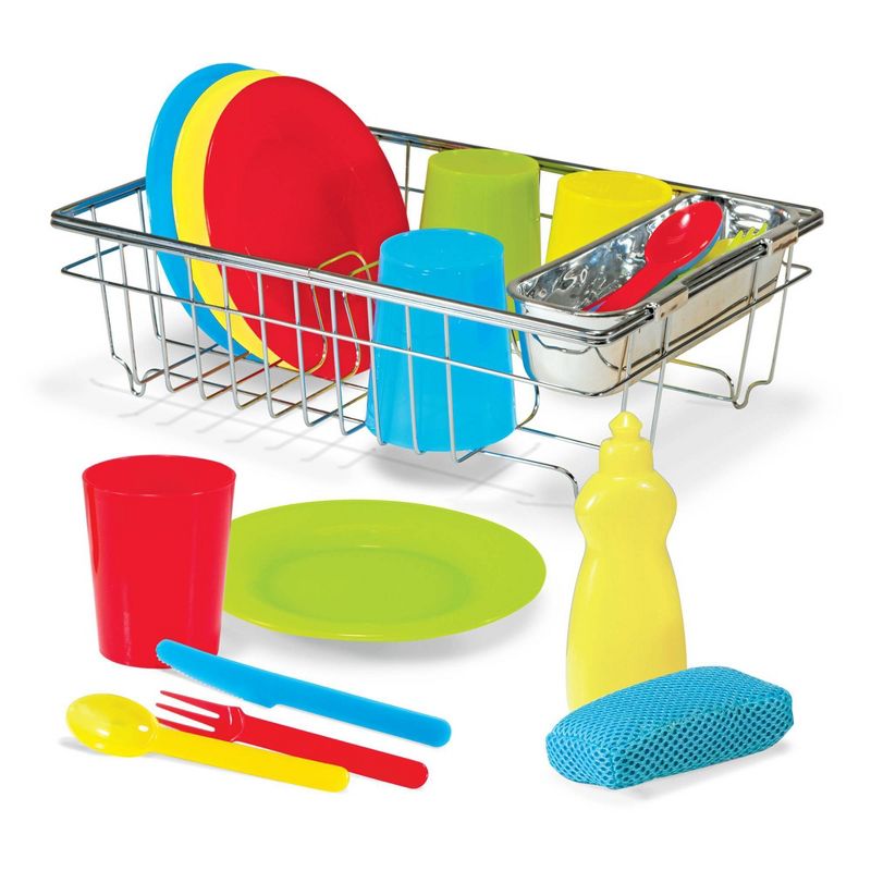 Melissa &#38; Doug Let&#39;s Play House Wash and Dry Dish Set (24pc), 1 of 13