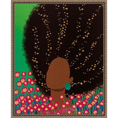 Amanti Art Dreamer with Flowers in Her Hair by Lorintheory Canvas Wall Art Print Framed 16 x 20-in.