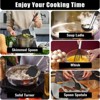 BRINJOY 14-Piece Silicone Cookware Set - Heat-Resistant and Scratch-Resistant Cooking Tools with Stand, Black - 4 of 4