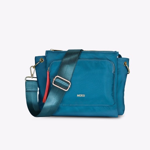 Mersi Erin Nylon Multi-compartment Crossbody Bag - Blue : Target