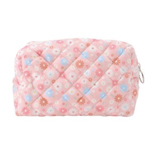 Unique Bargains Women Portable Colorful Flowers Pattern Makeup Bag 1 Pc - 1 of 3