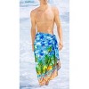 HAPPY BAY Men's Beachwear Wraps Swim Bath Trunk Swimsuit Regular Surfing Swimwear Summer Sarong Long Pareo Wrap One Size Blue, flamingo - 2 of 4