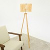 VYNXARIA 59"H Reading Floor Lamp, Standing Light for Living Room Chair, Bedside & Study Area, Brillo Three Legged Floor Lamp Natural - 2 of 4