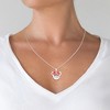 Disney Minnie Mouse Womens Silver Plated Birthstone Shaker Necklace, 18+2" - 2 of 4