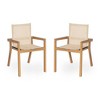 PAGED Set of 2 Patio Dining Chairs,Modern Outdoor Dining Chairs,21.5 inch Patio Armchair Suitable for Patio,Garden - 2 of 4