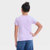 Girls' Moody Squishmallows Pointelle Lace Short Sleeve Top - Purple - 3 of 4