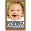 PosterPalooza | Photo Size Modernist Brown Picture Frame - UV Acrylic, Foam Board Backing, Hanging Hardware - 2 of 4
