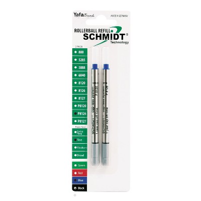 Schmidt Ink Schmidt 8126 Rollerball Short Capless Refill Fine Blue 2 Pack (SC58120)