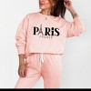 Simply Sage Market Paris France Eiffel Tower Lightweight Garment Dyed Sweatshirt - 2 of 4
