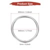 Unique Bargains 316 Stainless Steel Multi-Purpose Welded Heavy Duty O Rings for Crafts Silver - 3 of 4