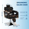 360°Swivel Barber Chair, Height Adjustable Reclining Salon Chair, Hydraulic Styling Chair with Footrest for Home, Spa, Shampoo, Max Load 330 Lbs - 2 of 4