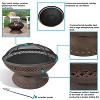 Sunnydaze Outdoor Camping or Backyard Steel Chalice Fire Pit with Spark Screen and Log Poker - 25" - Copper Finish - 4 of 4