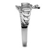 Slickblue Women's Stainless Steel Fashion Ring with 4mm Clear CZ, Polished Finish, Size 5-10 - 4 of 4