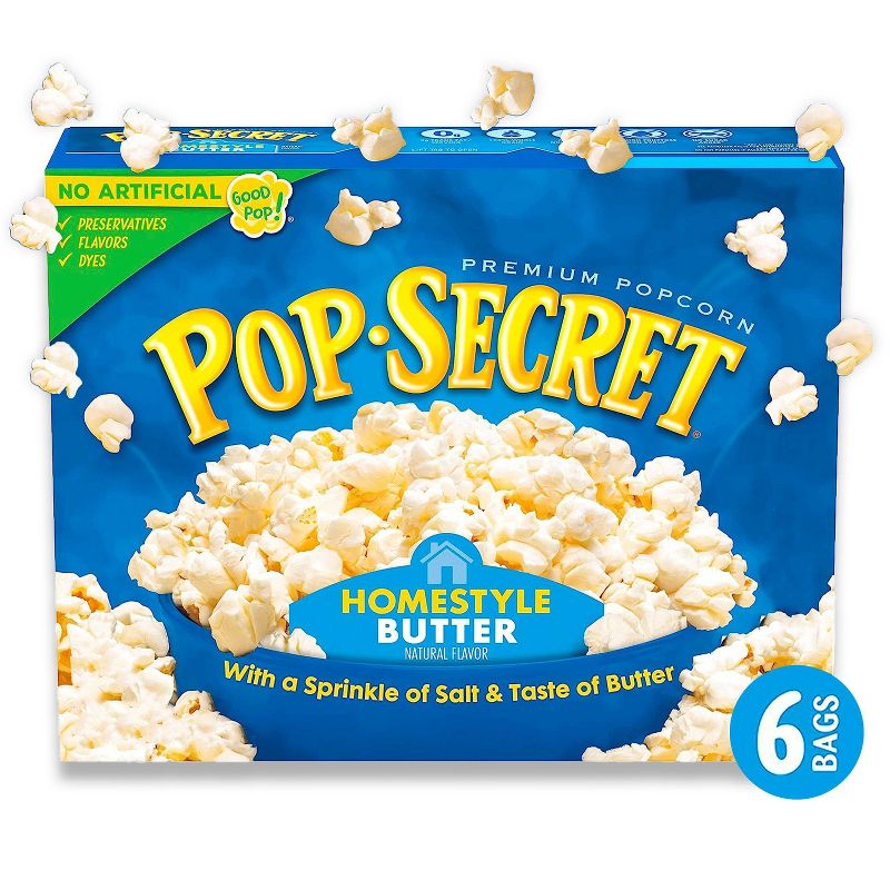 Pop Secret Homestyle Microwave Popcorn -3.2oz/ 6ct, 1 of 8