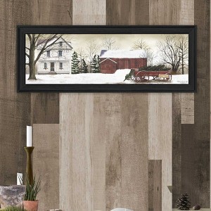 YOOCOZZ Xmas Decoration, Printed Wall Art- "Christmas Trees for Sale" By Billy Jacobs, Modern Home Decor, Ready To Hang Framed Poster, Black Frame - 1 of 4