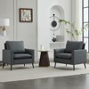 APRILSOULTS 31.50"Cat paw leather upholstered sofa 2PC gray,Nordic retro light luxury living room - 2 of 4