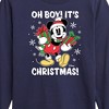 Boys' - Disney - Mickey Mouse Oh Boy Its Christmas Long Sleeve Graphic T-Shirt - 2 of 4