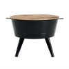 Modern Table, Farmhouse Rustic Distressed Metal Accent Cocktail Table, Coffee Table With Hidden Storage Compartment - 4 of 4