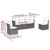vidaXL Garden Sofa Set Grey - 3 of 4
