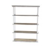 Farmhouse Wood Tall Shelving Unit Brown - Olivia & May: 5-Tier, MDF, Indoor Use - 2 of 4