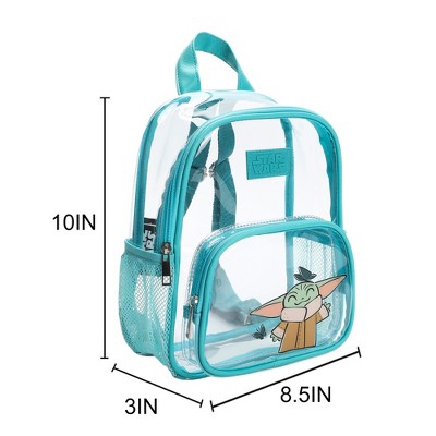 The Mandalorian Star Wars The Mandalorian Grogu & Butterflies Clear 10" Adult Mini Backpack — фото 3