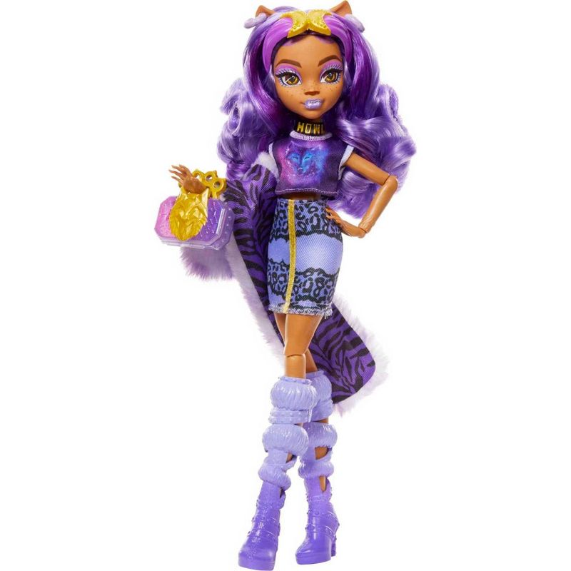 Monster High Skulltimates Secrets Fearidescent Clawdeen Wolf Fashion Doll, 4 of 7