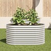 vidaXL Garden Raised Bed, Garden Planter for Flowers and, Galvanized Steel - 4 of 4