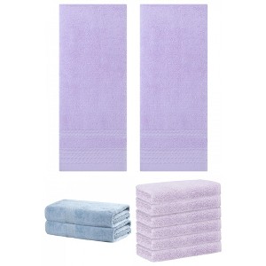 REGALWOVEN Striped Soft Absorbent Bathroom Cotton Towel Set 3 Pcs - 1 of 4